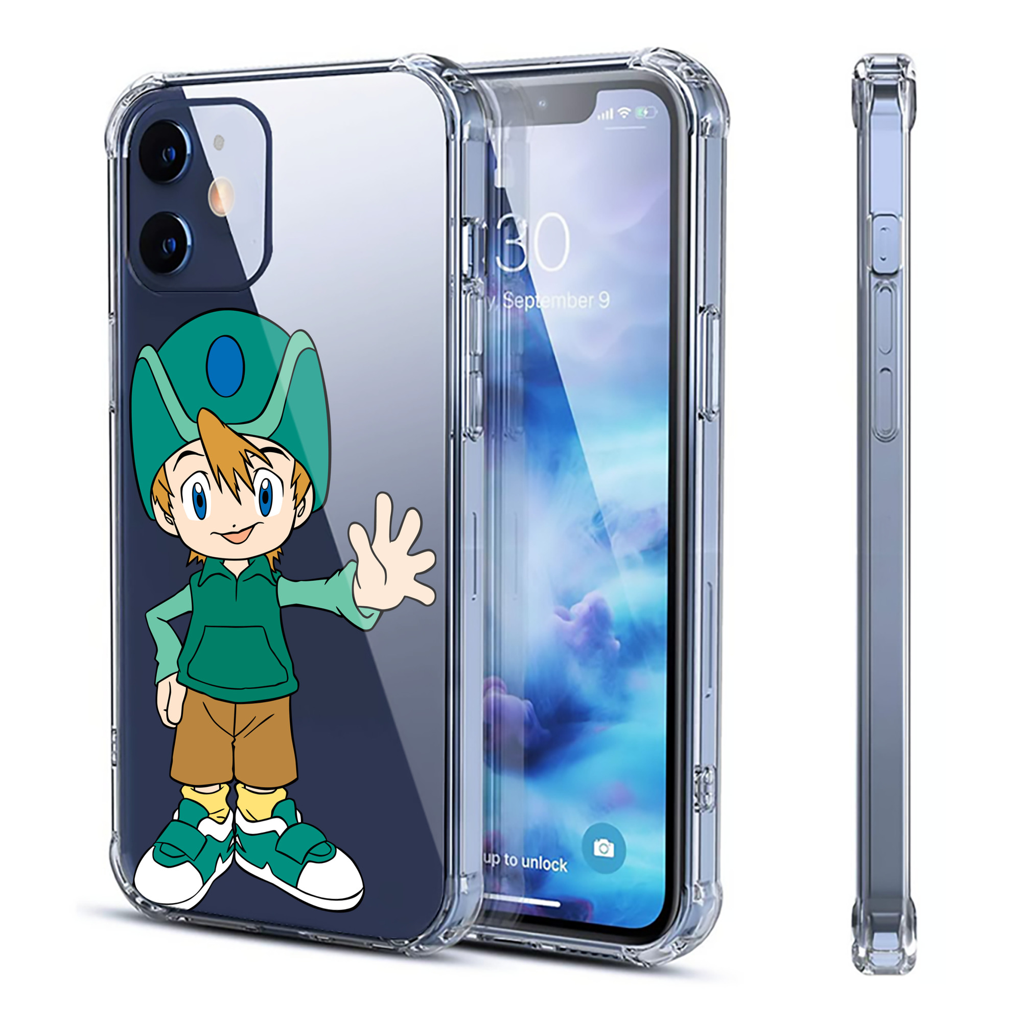 （画像用） Digimon デジタルモンスター/デジモン 【iPhone 12シリーズ対応】透明スマホケース（クリアソフトケース）